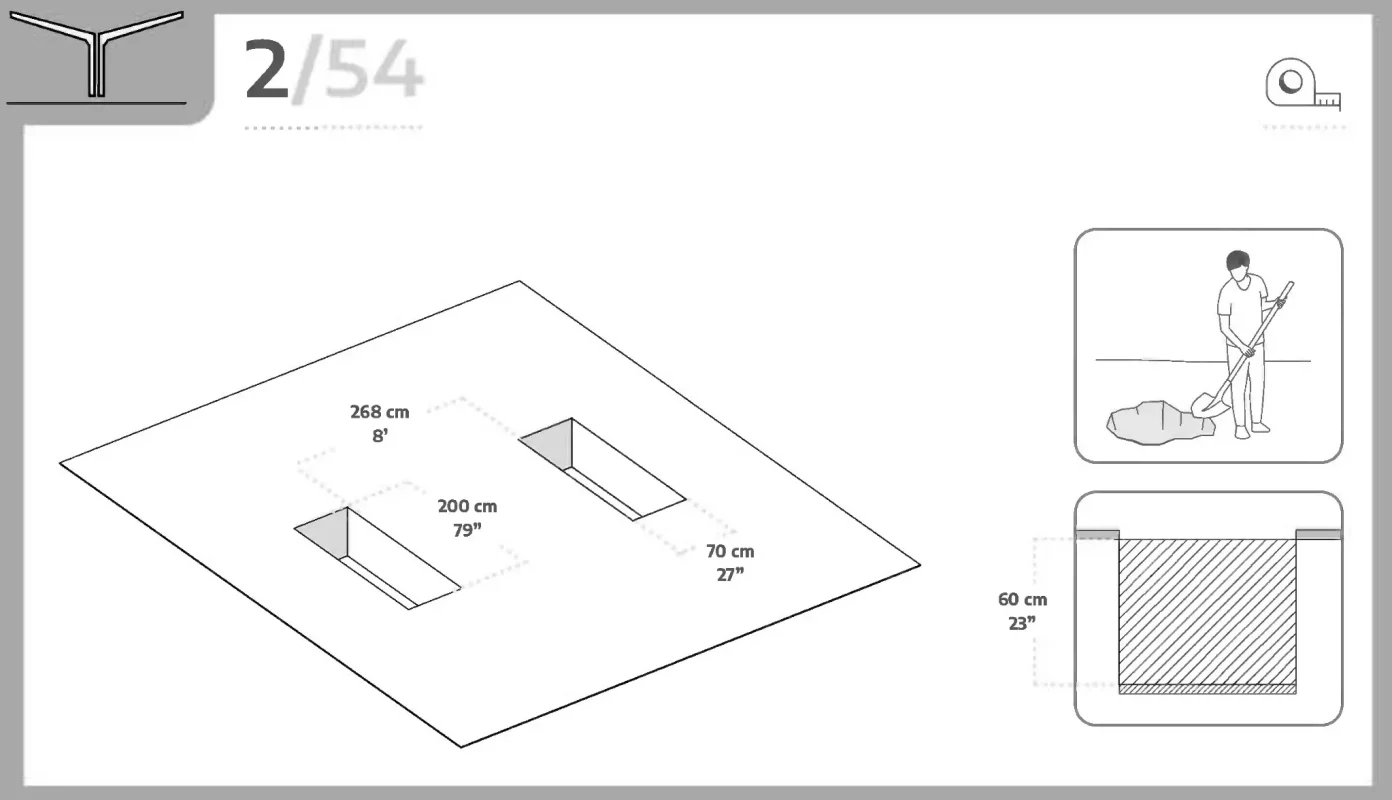 Sydney wave double wings carport footings 2